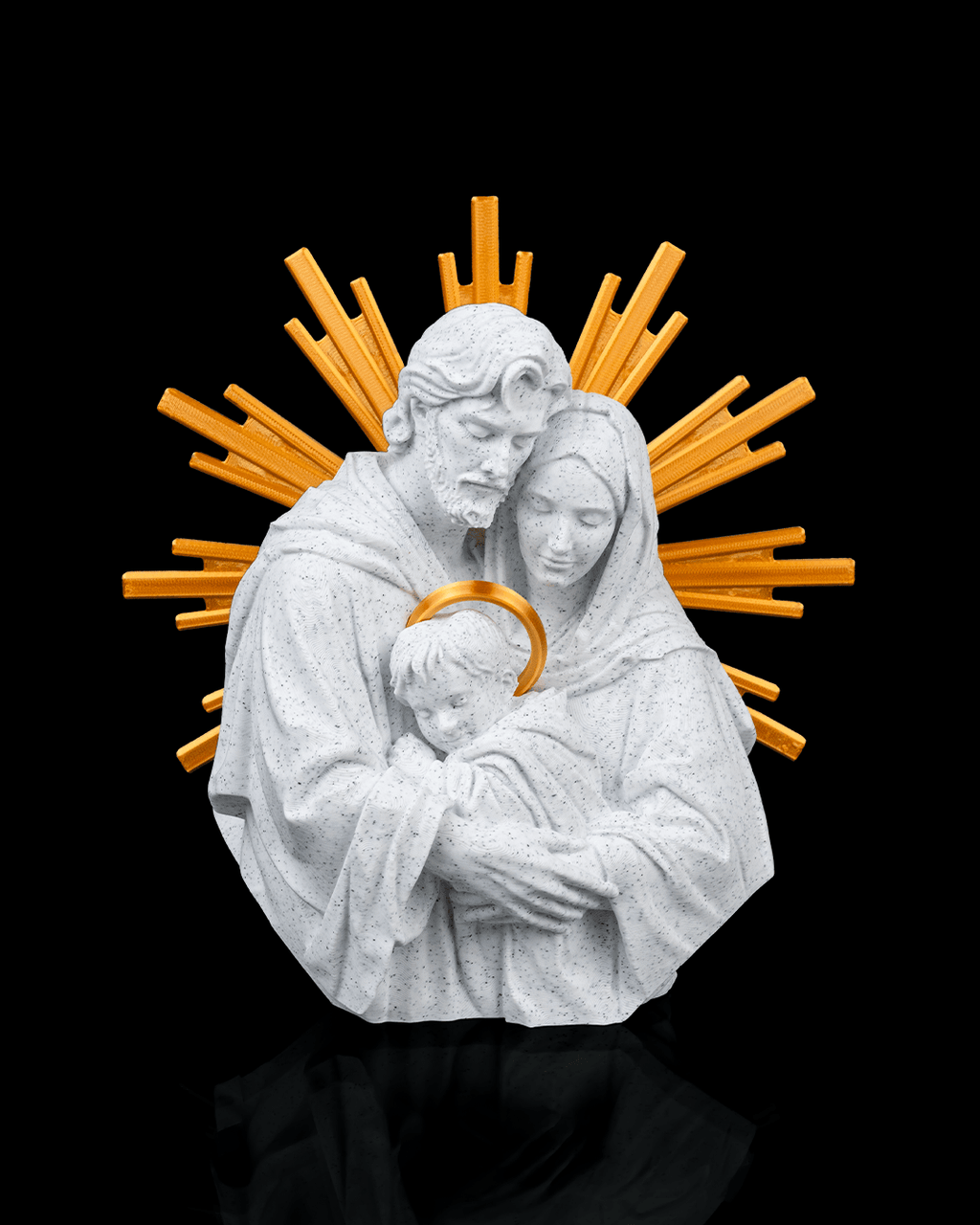 Sacra Famiglia 3D – Statua di Gesù Bambino, Maria e San Giuseppe