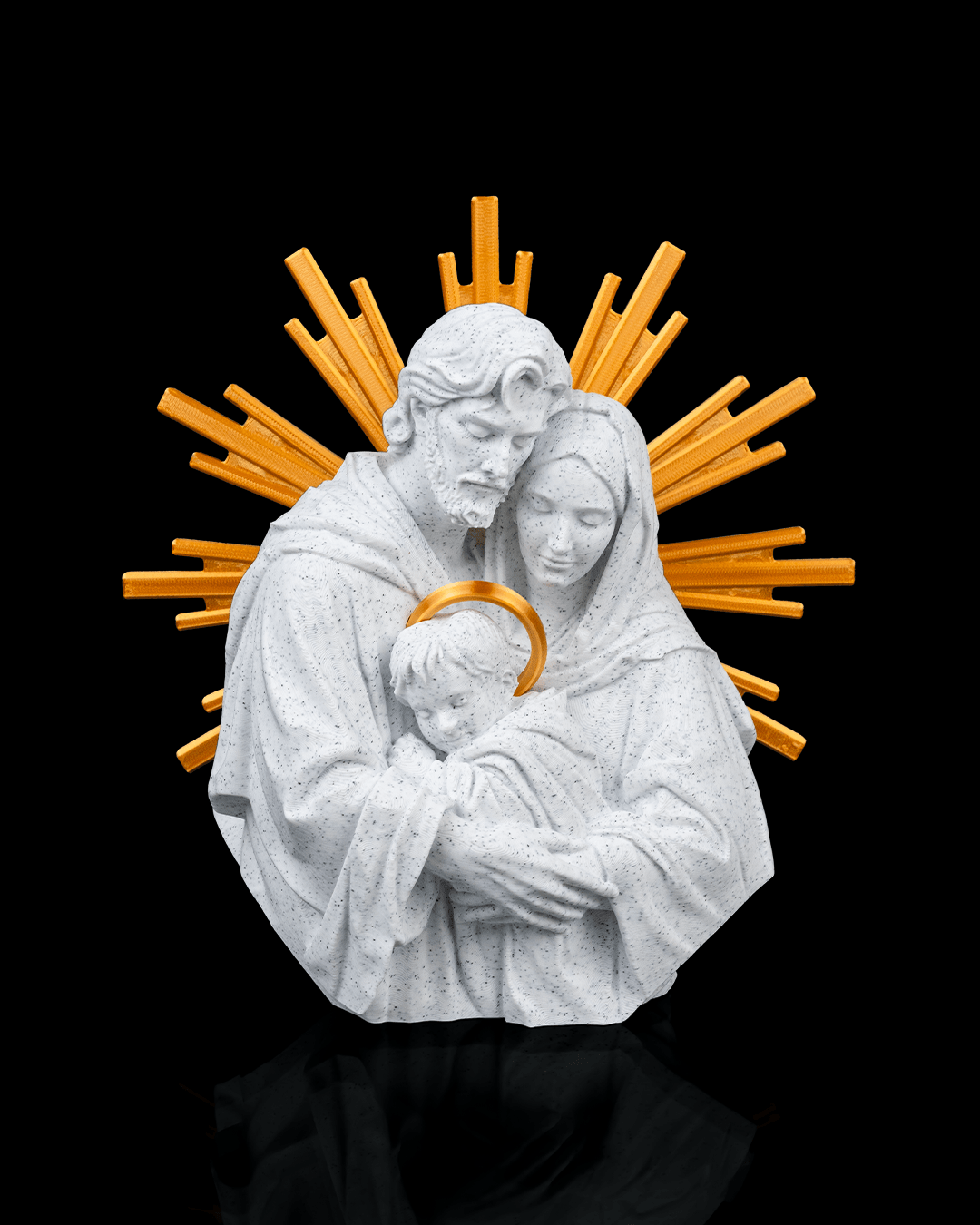 Sacra Famiglia 3D – Statua di Gesù Bambino, Maria e San Giuseppe