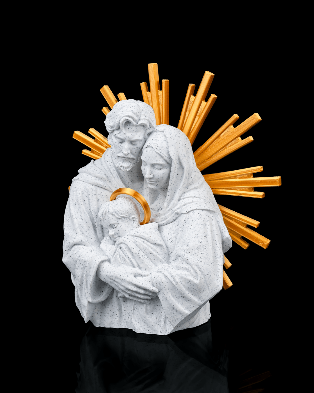 Sacra Famiglia 3D – Statua di Gesù Bambino, Maria e San Giuseppe