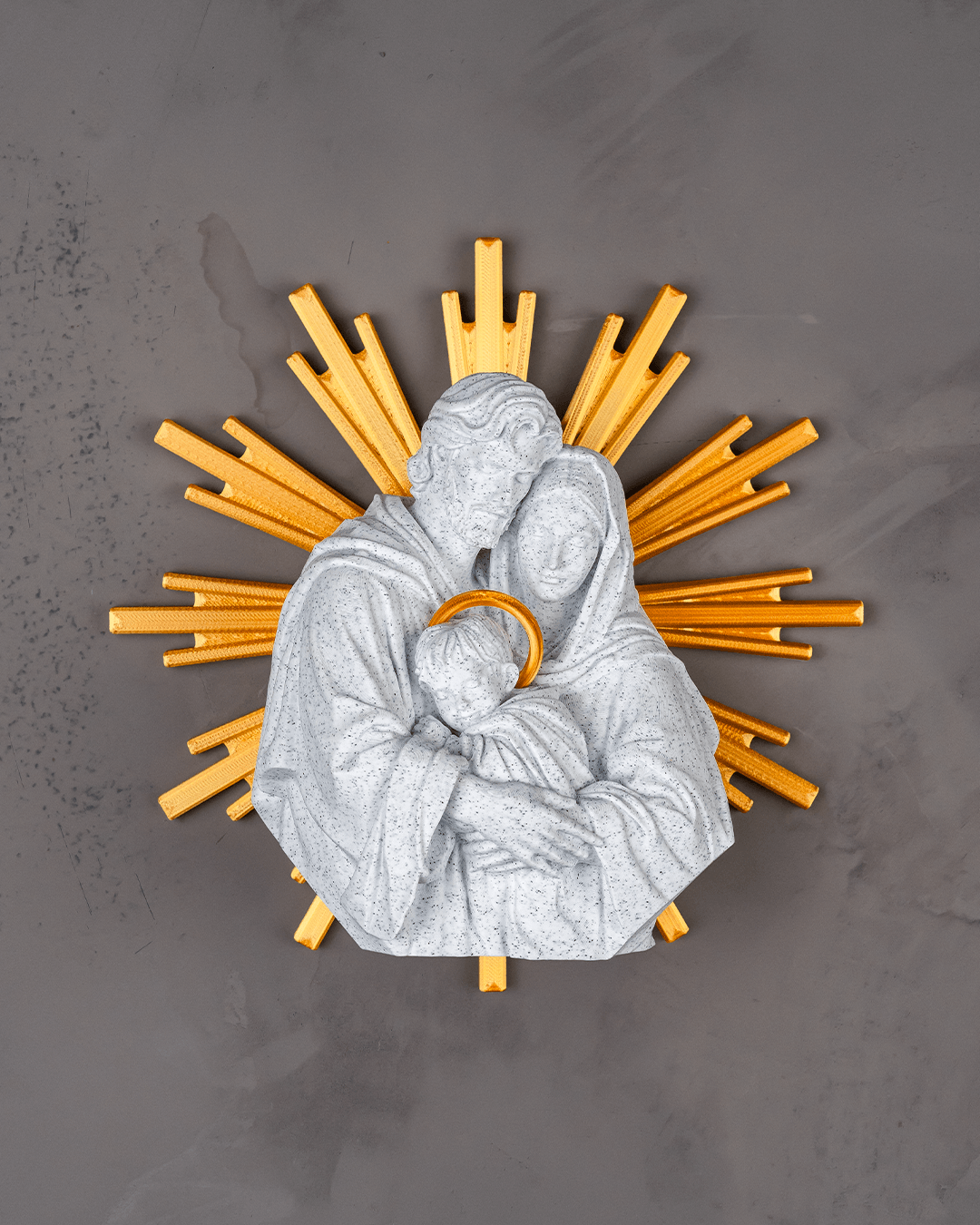 Sacra Famiglia 3D – Statua di Gesù Bambino, Maria e San Giuseppe