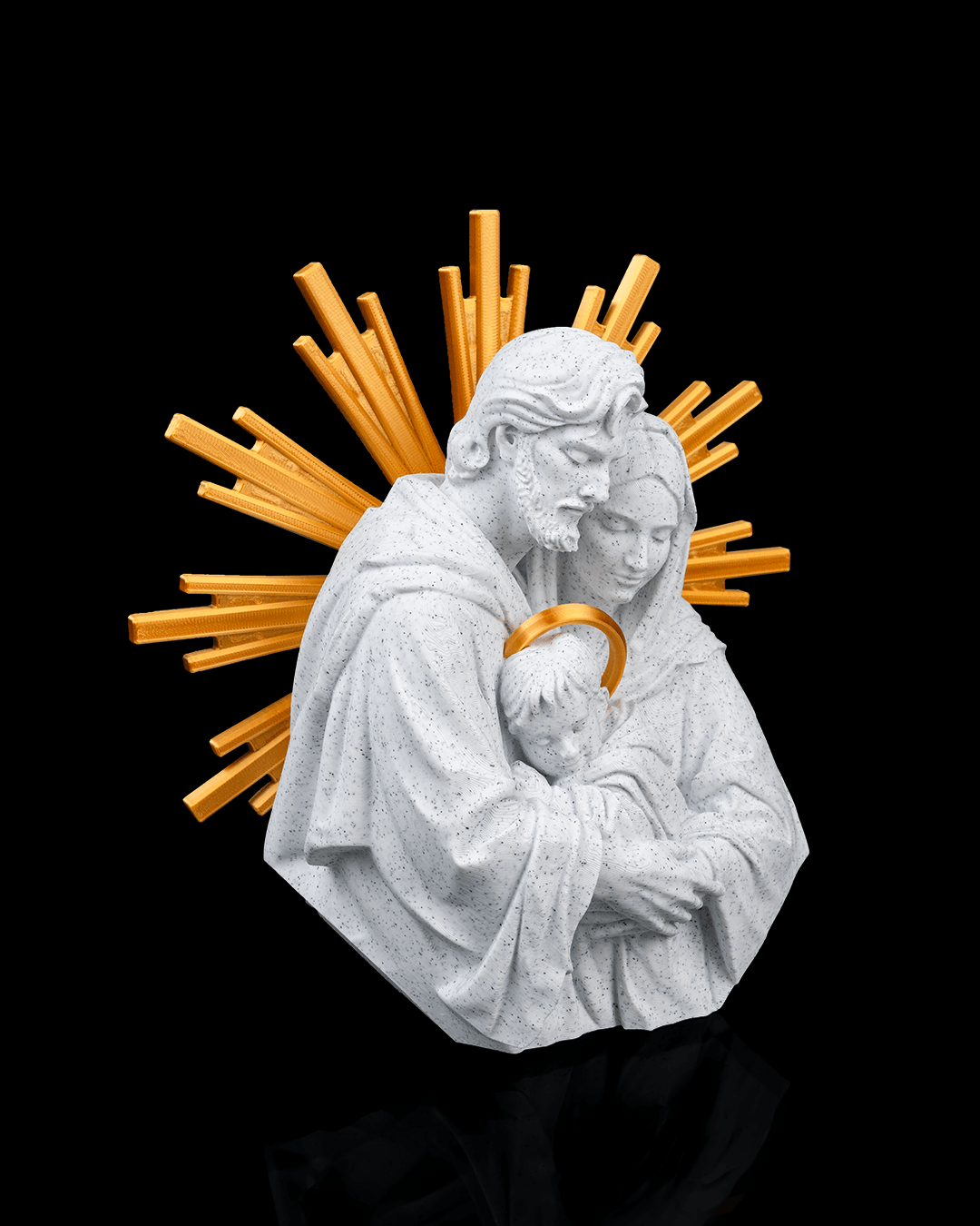 Sacra Famiglia 3D – Statua di Gesù Bambino, Maria e San Giuseppe