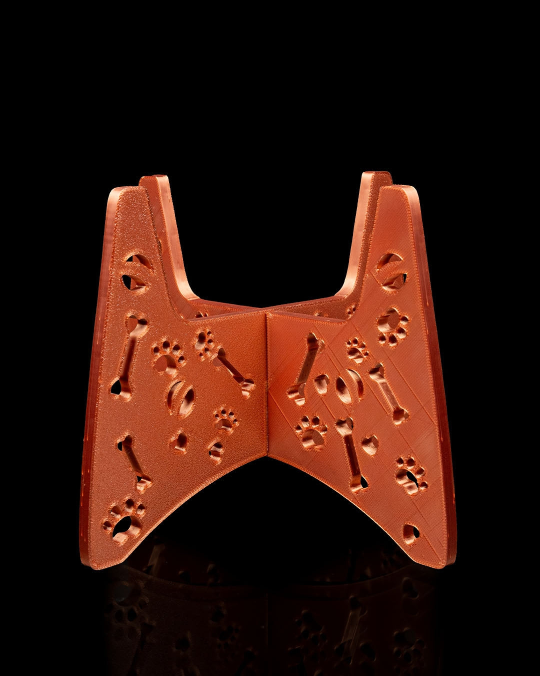 Supporto Rialzato per Ciotola Cane – Portaciotola con Motivo Zampe Stampato in 3D