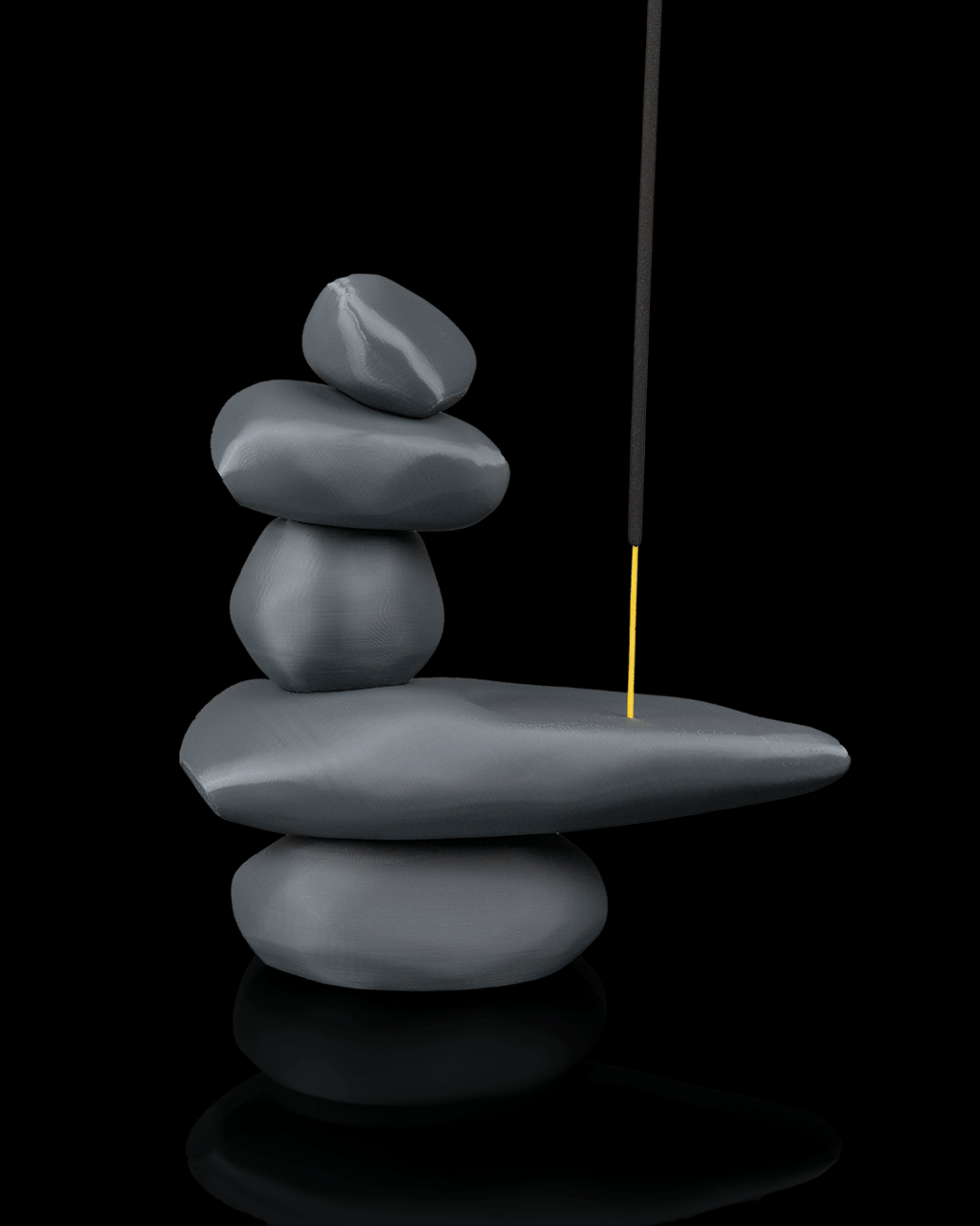 Porta Incenso Zen Balance – Decorazione con Pietre Zen Stampata in 3D