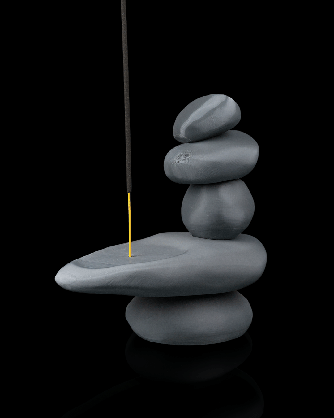 Porta Incenso Zen Balance – Decorazione con Pietre Zen Stampata in 3D