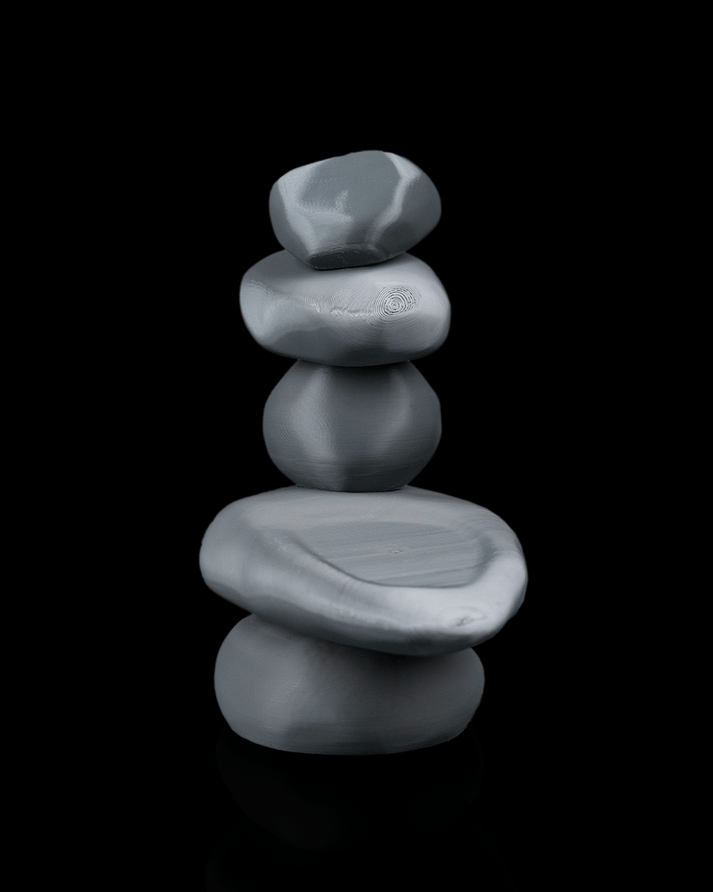 Porta Incenso Zen Balance – Decorazione con Pietre Zen Stampata in 3D