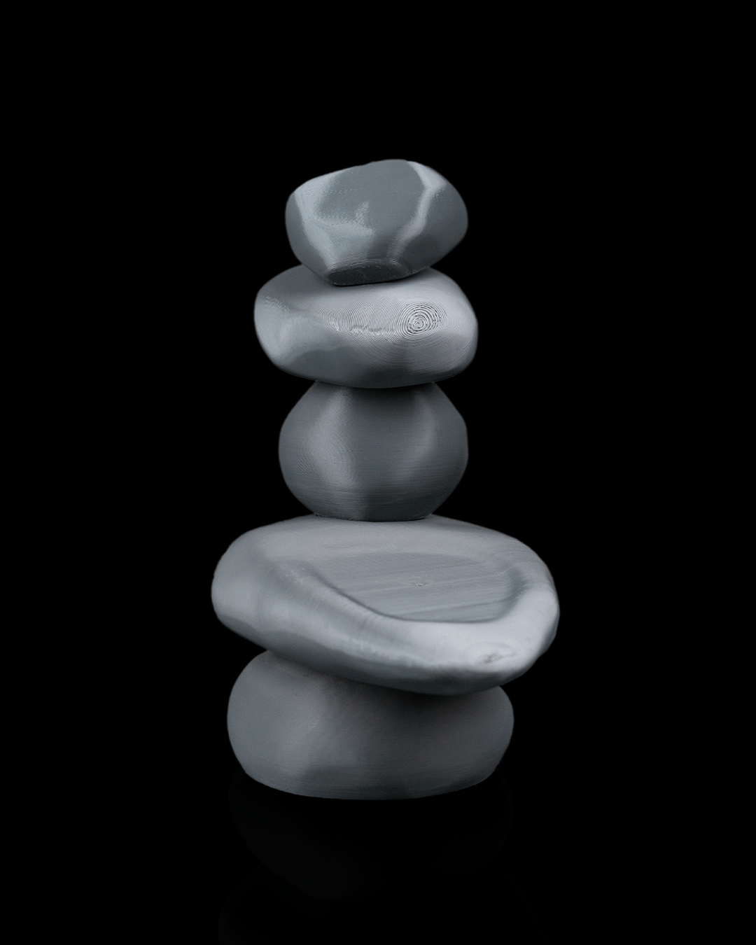 Porta Incenso Zen Balance – Decorazione con Pietre Zen Stampata in 3D