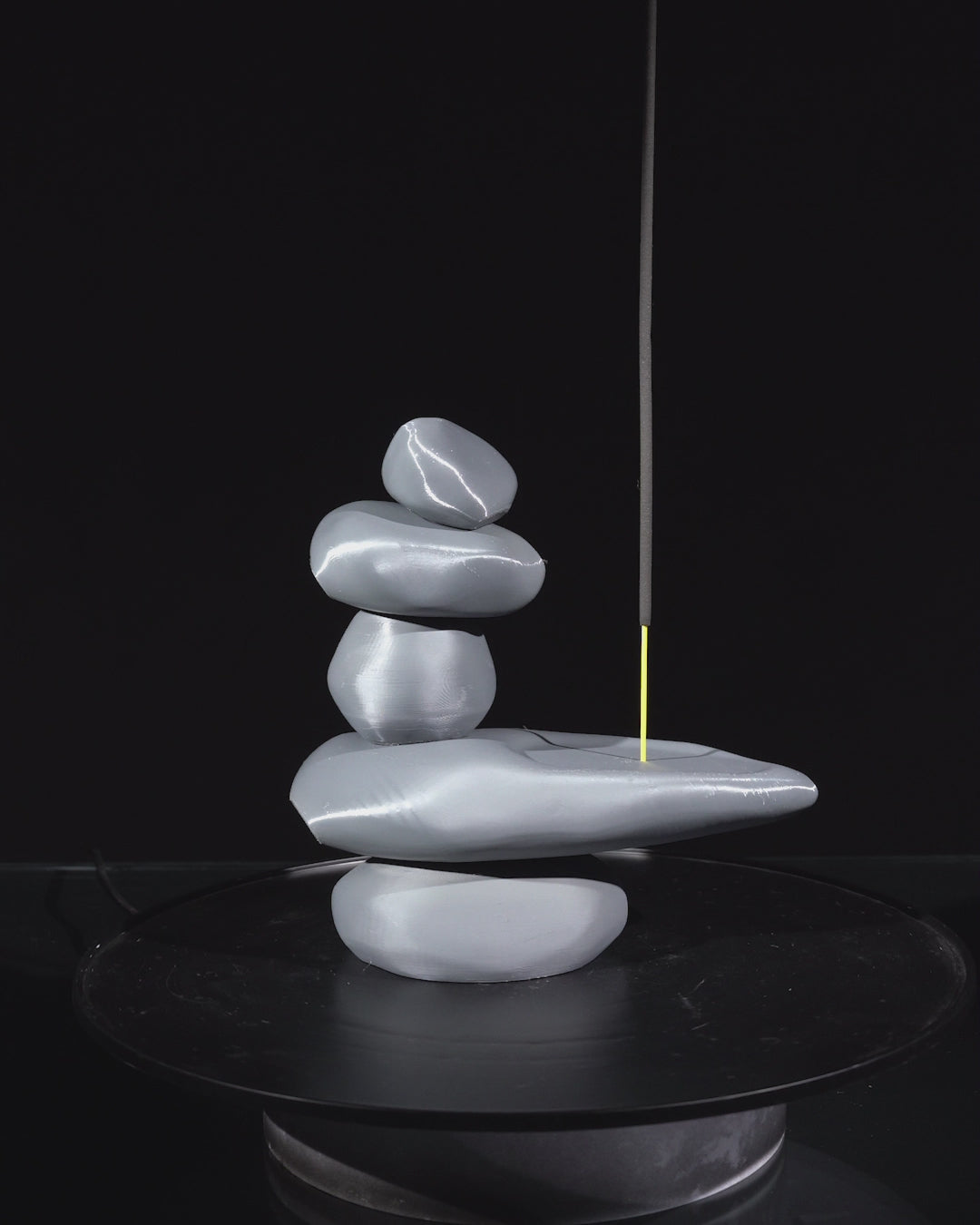 Porta Incenso Zen Balance – Decorazione con Pietre Zen Stampata in 3D
