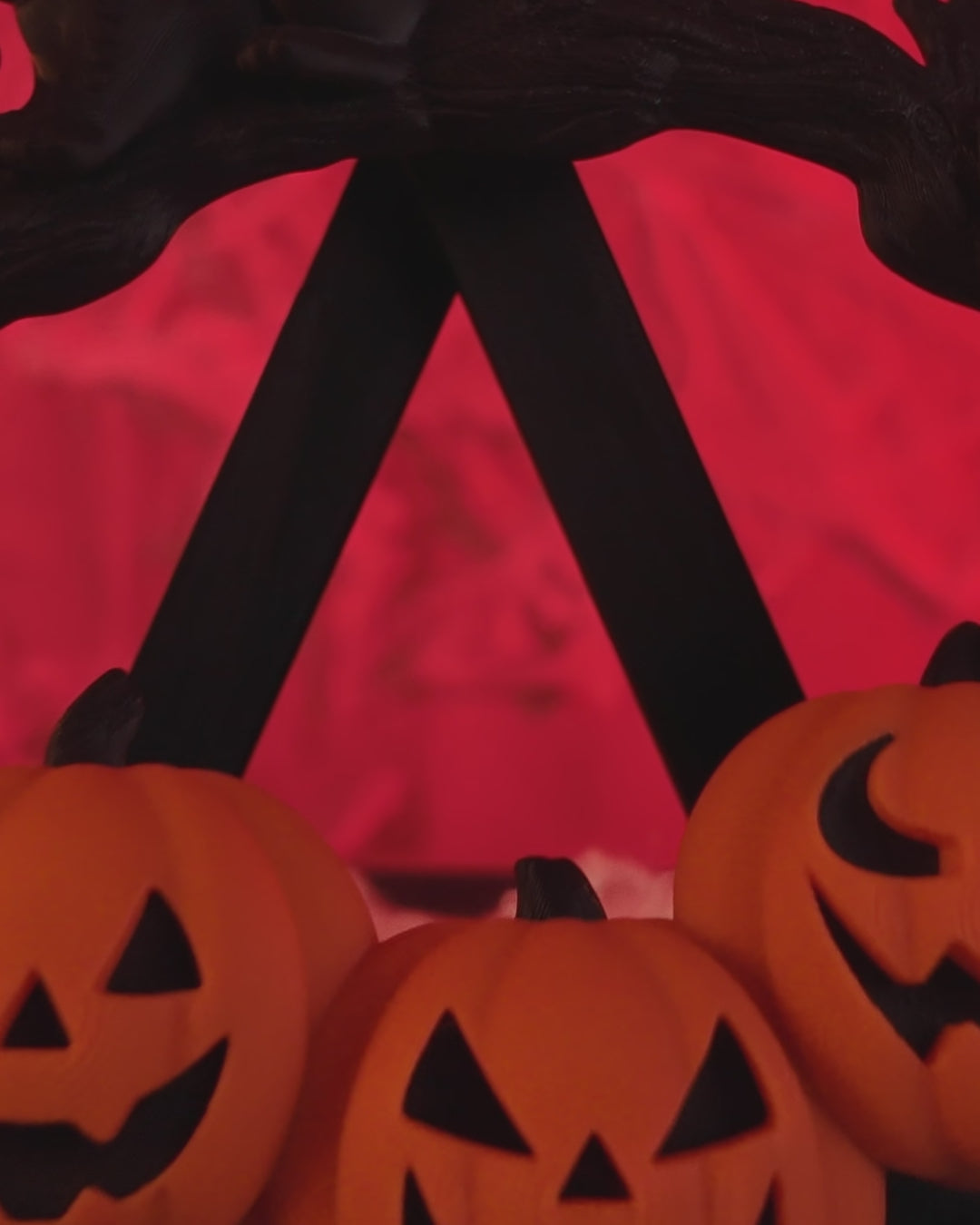 Centrotavola Halloween con Gatti Neri e Zucche – Decorazione in PLA Stampata in 3D