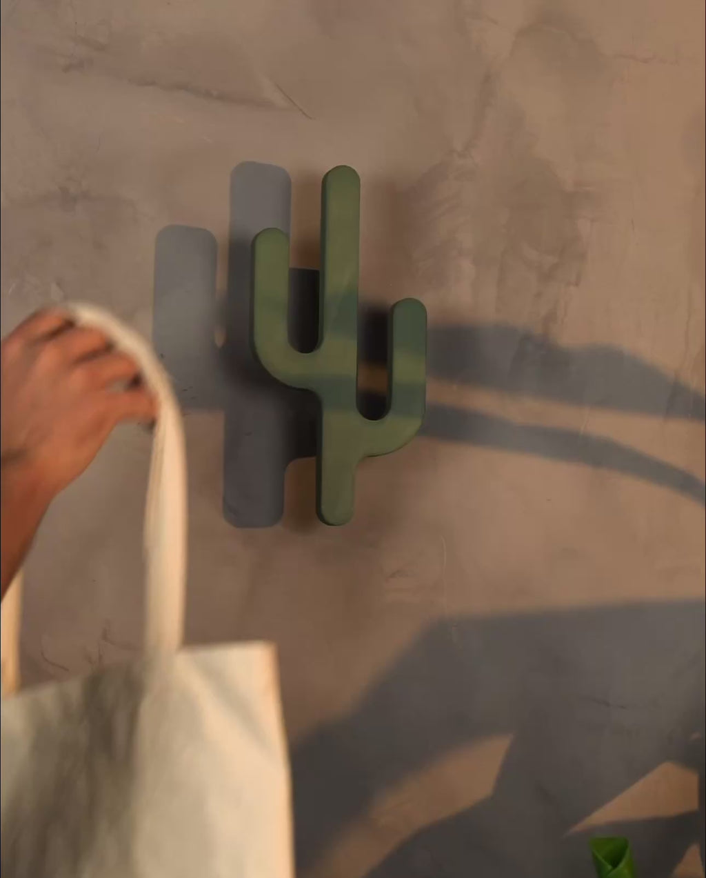 Appendiabiti da Parete Cactus XL – 3 Ganci | Design Moderno Stampato in 3D
