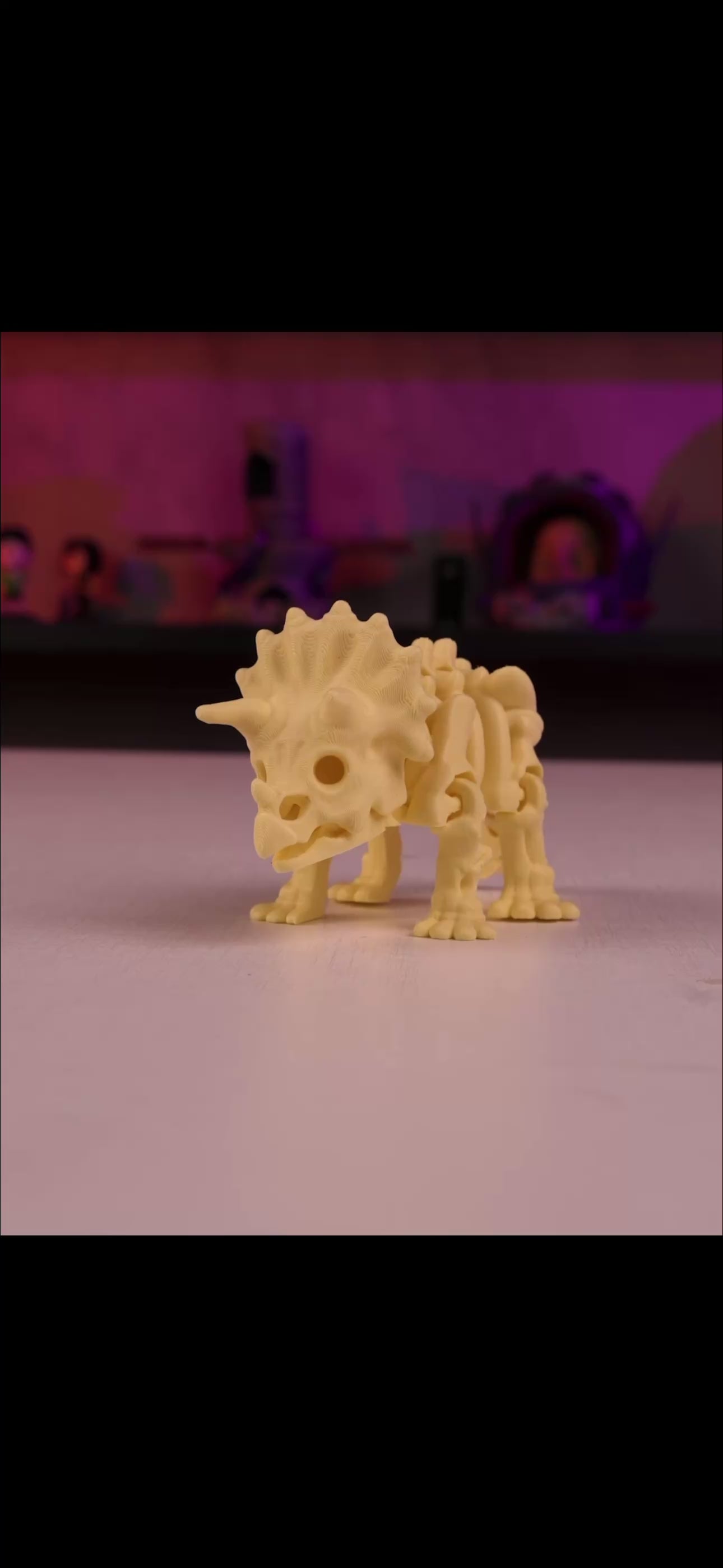 Triceratops em Scheletro – Modellino Stampato in 3D (Articolato e da Collezione)