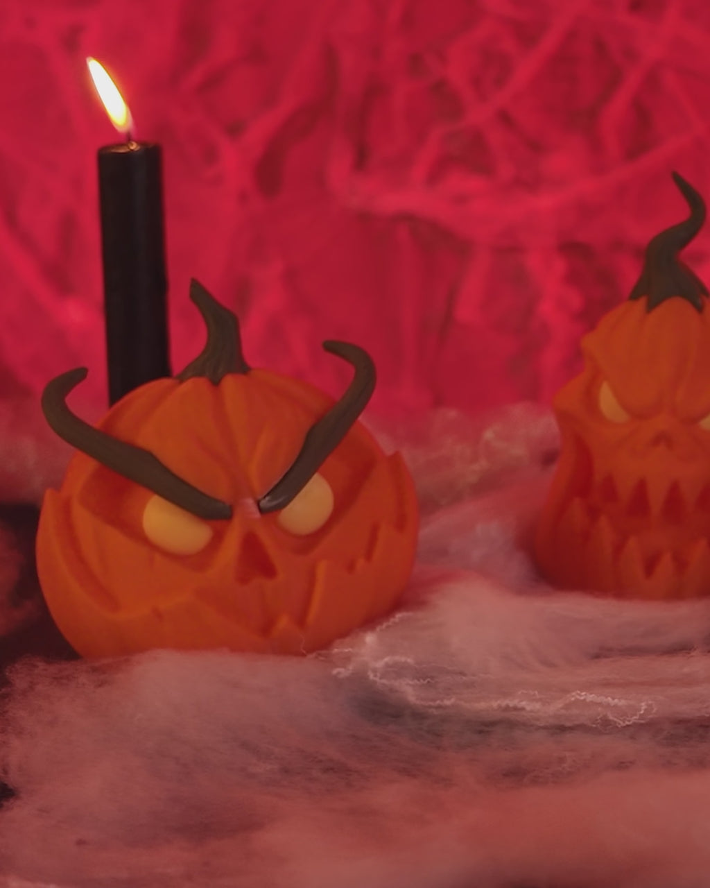 Kit 3 Zucche Demoniache Halloween in Stampa 3D – Decorazione Horror