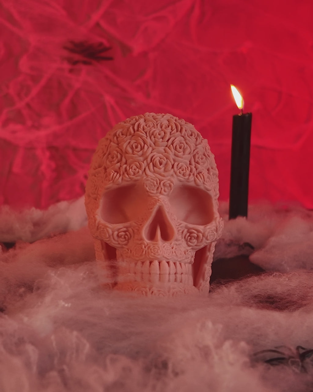Teschio Fiorito “Bloom of Doom” – Decorazione Gotica Stampata in 3D